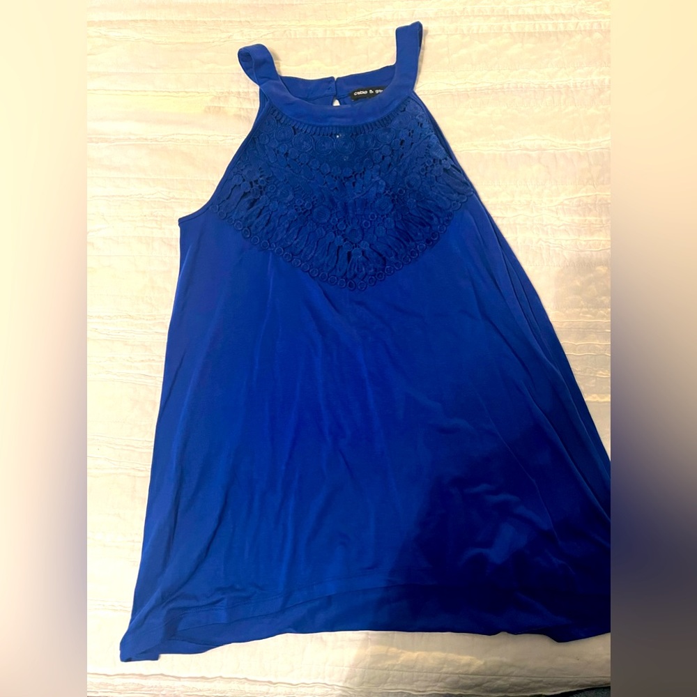 Royal blue medium baby doll tank